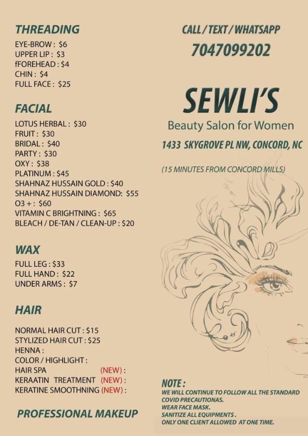 Sewli's Parlor List chart